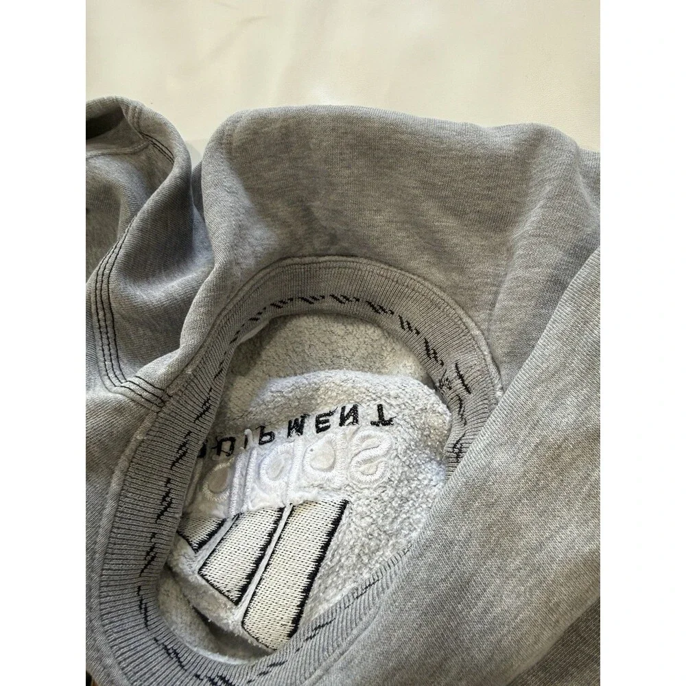VTG 90s Adidas Equipment Sweatshirt Mens Sz M Gray Mock Neck Fleece EQT